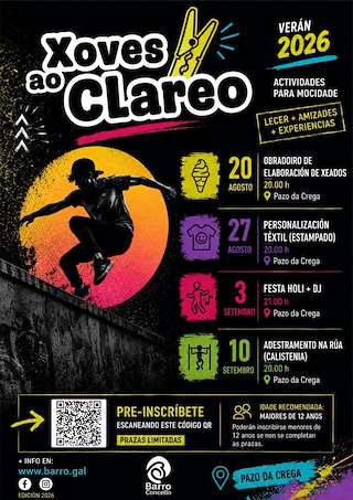 Fechas, información, programa, cartel, imágenes, mapa y ubicación de Xoves ao Clareo (2026) en Barro