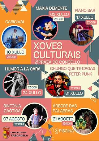 Fechas, información, programa, cartel, imágenes, mapa y ubicación de Xoves Culturais  en  Taboadela