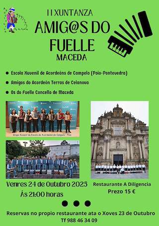 Fechas, información, programa, cartel, imágenes, mapa y ubicación de II Xuntanza Amigos do Fuelle (2025)  en  Maceda