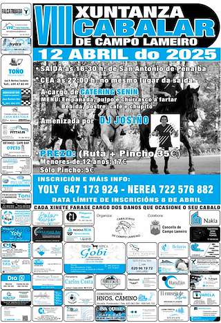 Fechas, información, programa, cartel, imágenes, mapa y ubicación de VIII Xuntanza Cabalar  en  Campo Lameiro