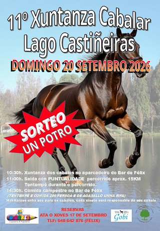 Fechas, información, programa, cartel, imágenes, mapa y ubicación de XI Xuntanza Cabalar Lago Castiñeiras (2026) en Marín