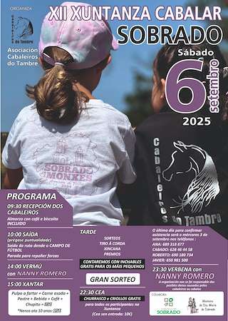 Fechas, información, programa, cartel, imágenes, mapa y ubicación de XII Xuntanza Cabalar  en  Sobrado
