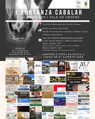 Fechas, información, programa, cartel, imágenes, mapa y ubicación de I Xuntanza Cabalar  en  Vila de Cruces