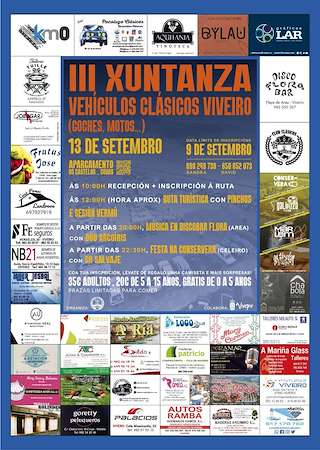 Fechas, información, programa, cartel, imágenes, mapa y ubicación de III Xuntanza Coches Clásicos  en  Viveiro