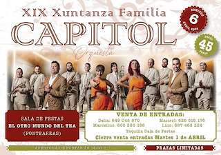Fechas, información, programa, cartel, imágenes, mapa y ubicación de XIX Xuntanza da Familia Capitol  en  Ponteareas