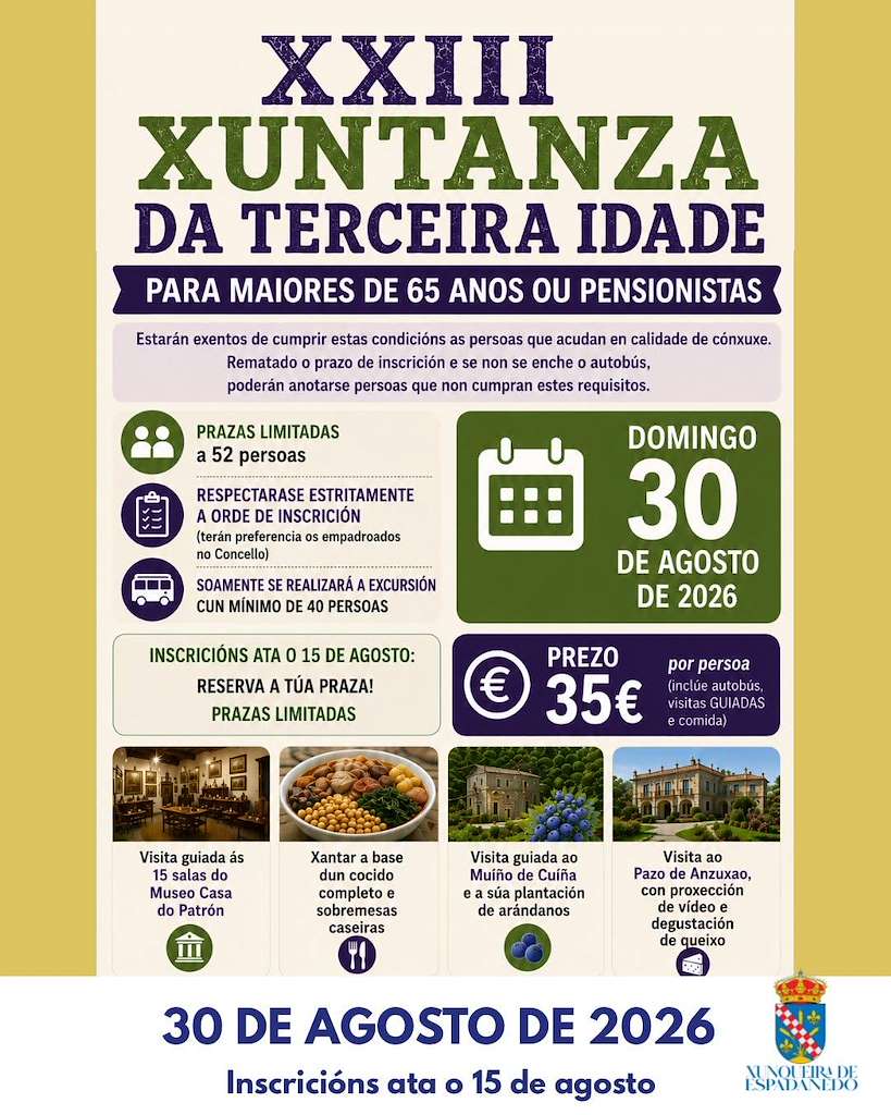 XXIII Xuntanza da Terceira Idade (2026) en Xunqueira de Espadanedo