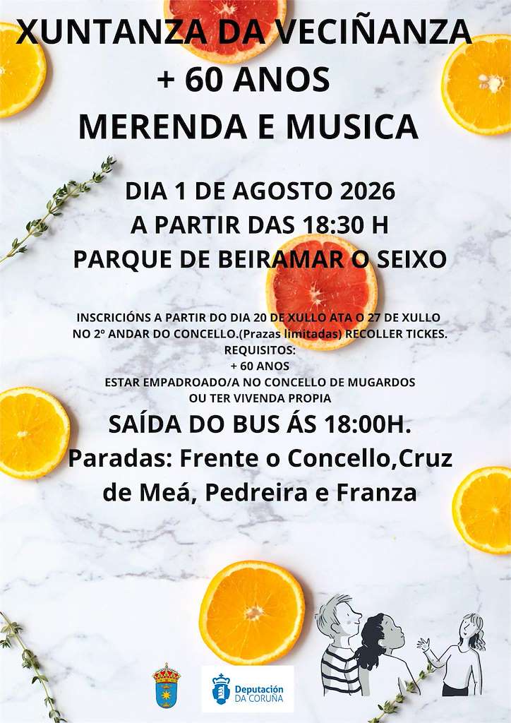 Xuntanza da Veciñanza + 60 Anos (2026) en Mugardos