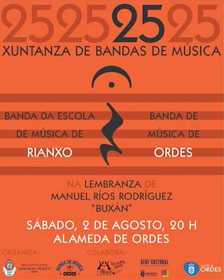 Fechas, información, programa, cartel, imágenes, mapa y ubicación de XXV Xuntanza de Bandas de Música  en  Ordes