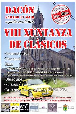 Fechas, información, programa, cartel, imágenes, mapa y ubicación de VIII Xuntanza de Clásicos de Dacón  en  Maside