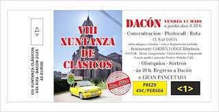 Fechas, información, programa, cartel, imágenes, mapa y ubicación de VIII Xuntanza de Clásicos de Dacón  en  Melide
