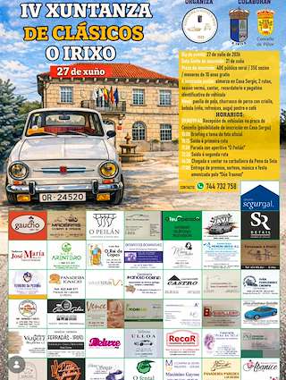 Fechas, información, programa, cartel, imágenes, mapa y ubicación de IV Xuntanza de Clásicos (2026) en O Irixo