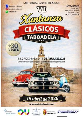 Fechas, información, programa, cartel, imágenes, mapa y ubicación de VI Xuntanza de Clásicos (2026) en Taboadela