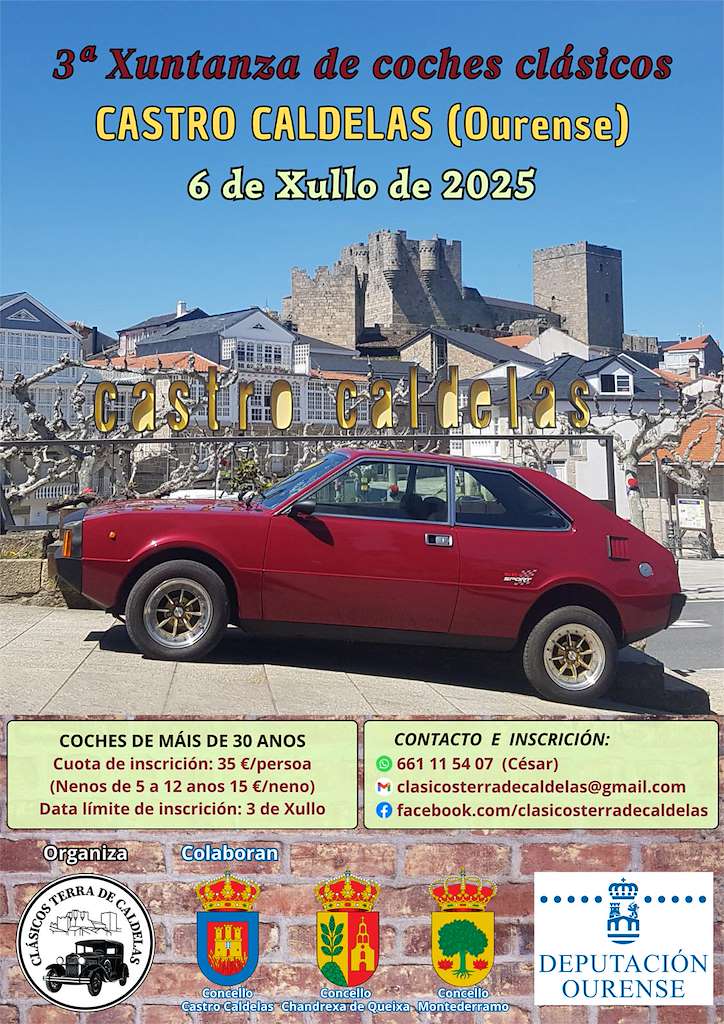 Xuntanza de Coches Clásicos en O Castro de Caldelas