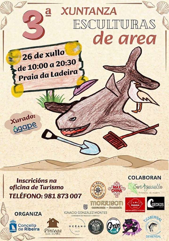 III Xuntanza de Esculturas de Area (2026) en Ribeira