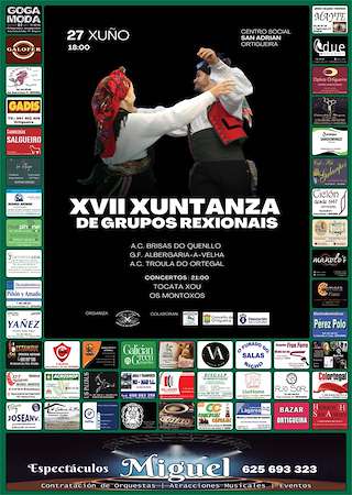 Fechas, información, programa, cartel, imágenes, mapa y ubicación de XVII Xuntanza de Grupos Rexionais (2026) en Ortigueira