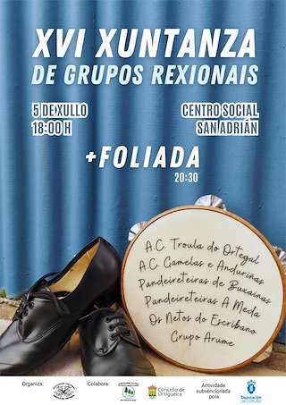 Fechas, información, programa, cartel, imágenes, mapa y ubicación de XVI Xuntanza de Grupos Rexionais  en  Ortigueira