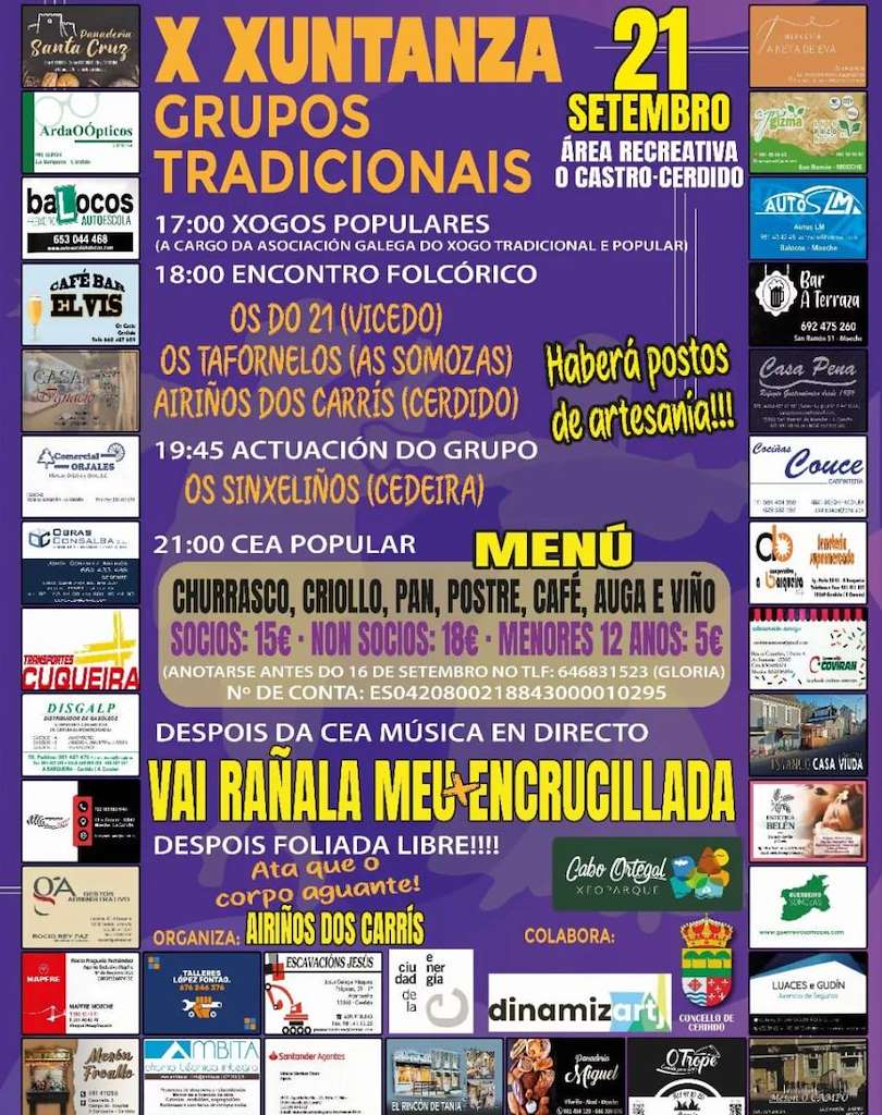 XI Xuntanza de Grupos Tradicionais (2025) en Cerdido