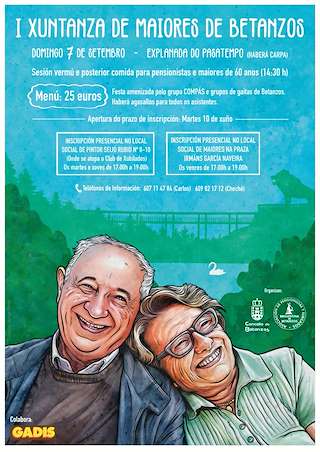 Fechas, información, programa, cartel, imágenes, mapa y ubicación de I Xuntanza de Maiores   en  Betanzos