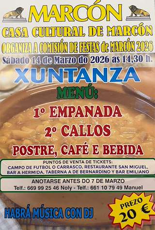 Fechas, información, programa, cartel, imágenes, mapa y ubicación de Xuntanza de Marcón  (2026)  en  Pontevedra