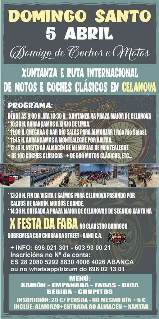 Xuntanza de Motos e Coches Clásicos en Celanova