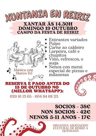 Fechas, información, programa, cartel, imágenes, mapa y ubicación de Xuntanza de Reiriz  (2025)  en  Pontevedra