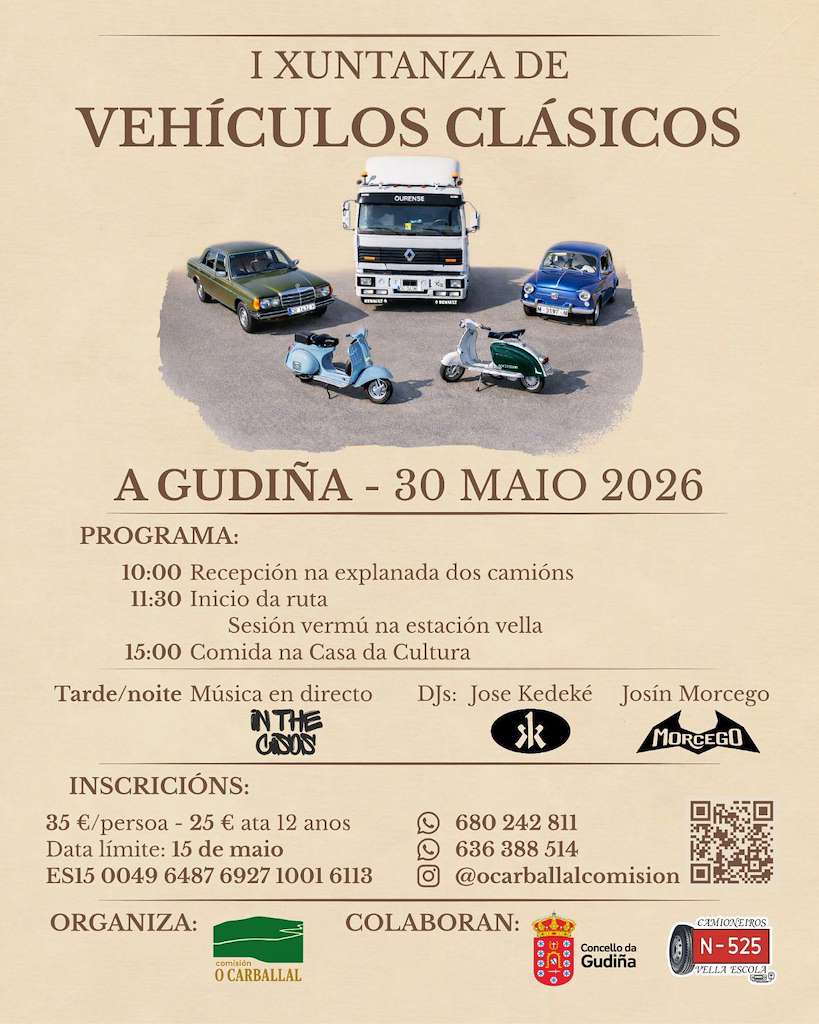 I Xuntanza de Vehículos Clásicos (2026) en A Gudiña