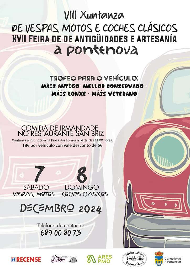 VIII Xuntanza de Vespas, Motos e Coches Clásicos en A Pontenova