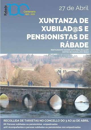 Fechas, información, programa, cartel, imágenes, mapa y ubicación de Xuntanza de Xubilados e Pensionistas  en  Rábade