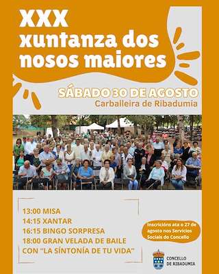 Fechas, información, programa, cartel, imágenes, mapa y ubicación de XXX Xuntanza dos Nosos Maiores  en  Ribadumia