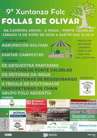 Fechas, información, programa, cartel, imágenes, mapa y ubicación de IX Xuntanza Folc Follas de Olivar  en  Ponte Caldelas