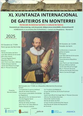Fechas, información, programa, cartel, imágenes, mapa y ubicación de XL Xuntanza Internacional de Gaiteiros  en  Monterrei