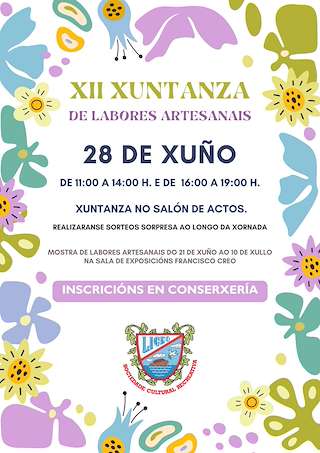 Fechas, información, programa, cartel, imágenes, mapa y ubicación de XII Xuntanza Labores Artesanais  en  Noia