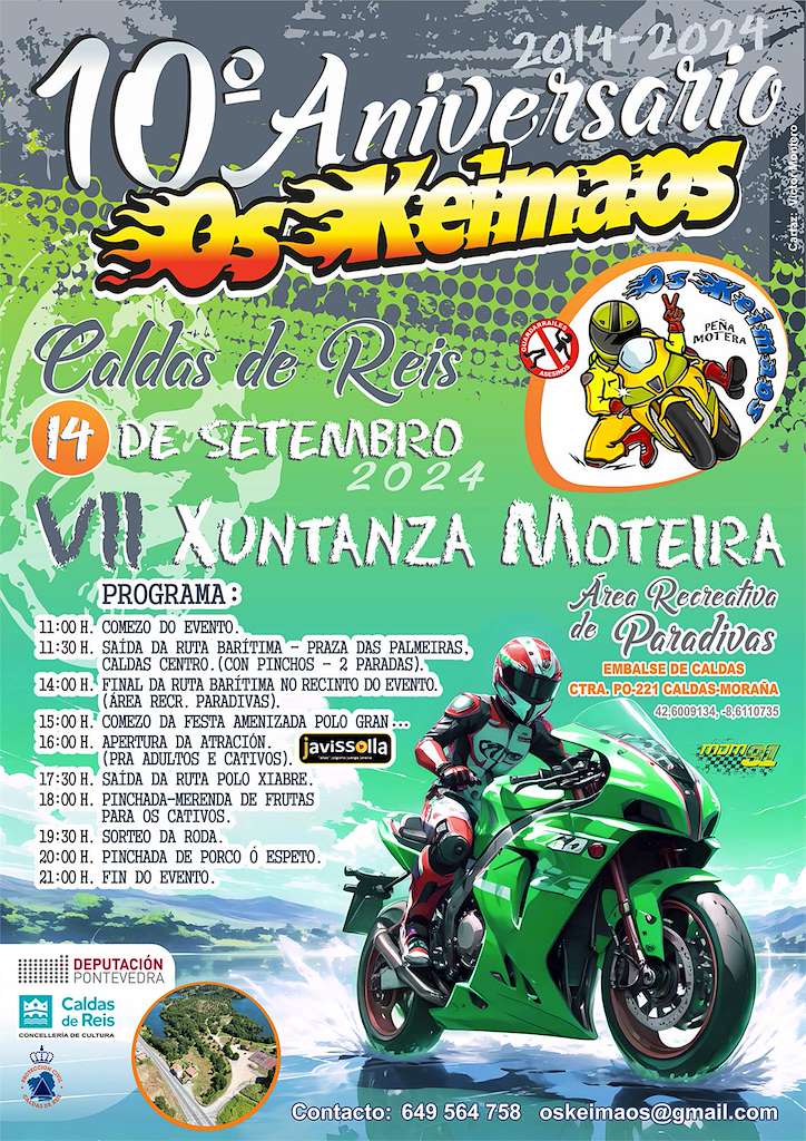 VII Xuntanza Moteira - X Aniversario Os Keimaos en Caldas de Reis