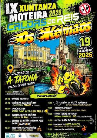 Fechas, información, programa, cartel, imágenes, mapa y ubicación de IX Xuntanza Moteira Os Keimaos (2026) en Caldas de Reis