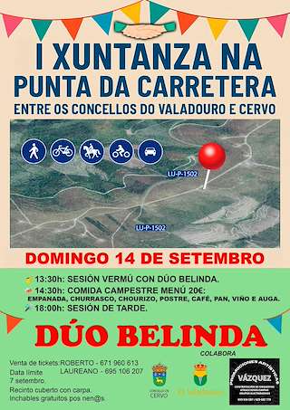Fechas, información, programa, cartel, imágenes, mapa y ubicación de I Xuntanza na Punta da Carretera  en  O Valadouro
