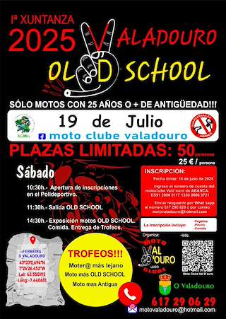 Fechas, información, programa, cartel, imágenes, mapa y ubicación de I Xuntanza Old School  en  O Valadouro