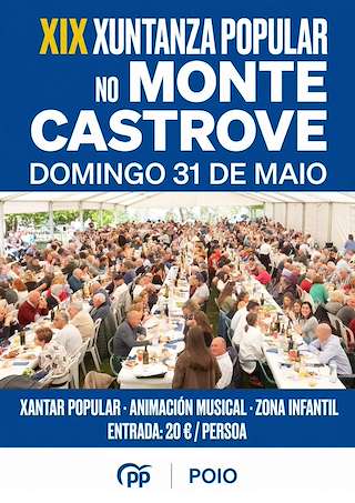 Fechas, información, programa, cartel, imágenes, mapa y ubicación de XIX Xuntanza Popular no Monte Castrove (2026)  en  Poio