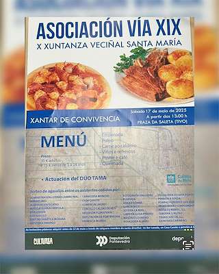 Fechas, información, programa, cartel, imágenes, mapa y ubicación de V Xuntanza Veciñal Santa Mariña  en  Caldas de Reis