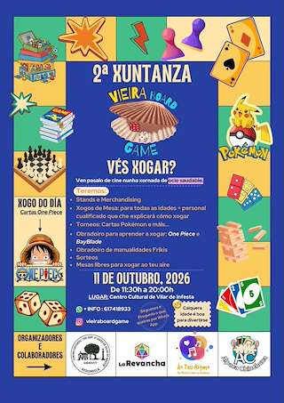 Fechas, información, programa, cartel, imágenes, mapa y ubicación de II Xuntanza Vieira Board Game (2026)  en  Redondela