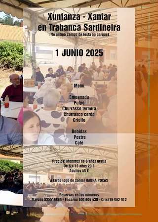Fechas, información, programa, cartel, imágenes, mapa y ubicación de Xuntanza - Xantar de Trabanca Sardiñeira  en  Vilagarcía de Arousa