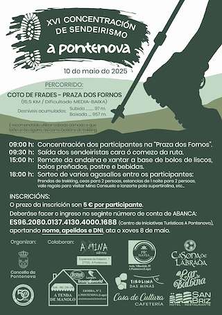 XVII Concentración de Asoc. de Sendeirismo e Tempo Libre de Galicia e Asturias (2026) en A Pontenova