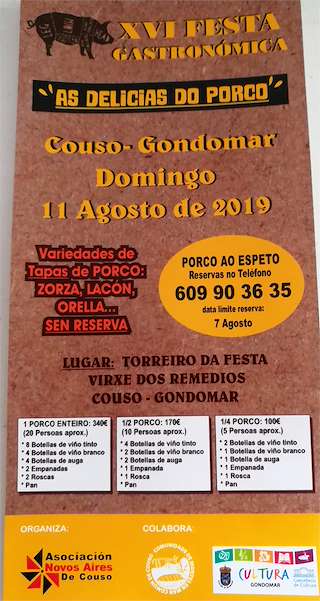 XXII Festa das Delicias do Porco de Couso en Gondomar