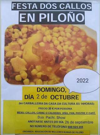 Festa dos Callos de Piloño en Vila de Cruces