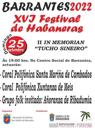 XIX Festival de Habaneras de Barrantes en Ribadumia