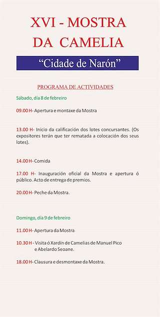 XX Mostra da Camelia (2026) en Narón