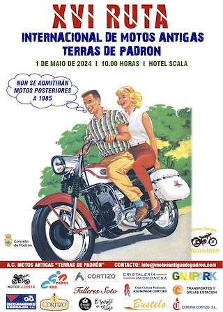 XVII Ruta Internacional de Motos Antigas en Padrón