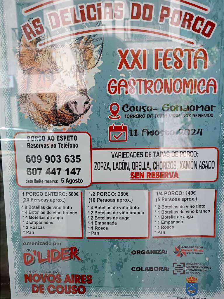 XVI Festa das Delicias do Porco de Couso (2019) en Gondomar