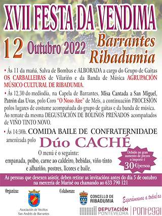 XX Festa da Vendima de Barrantes en Ribadumia