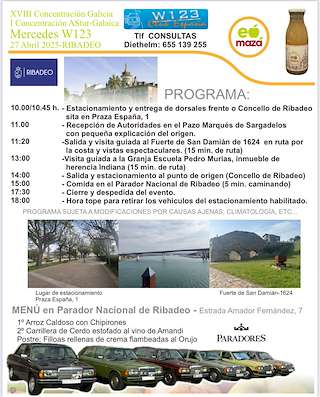 XIX Concentración Galicia Mercedes W123 (2026) en Celanova