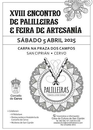 XIX Encontro de Palilleiras - Feira de Artesanía (2026) en Cervo